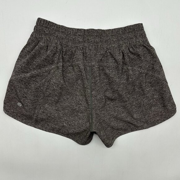 Lululemon Tracker Short V 4" Inseam Size 8 Heather Lux Gray Gym Running Shorts - Picture 5 of 11